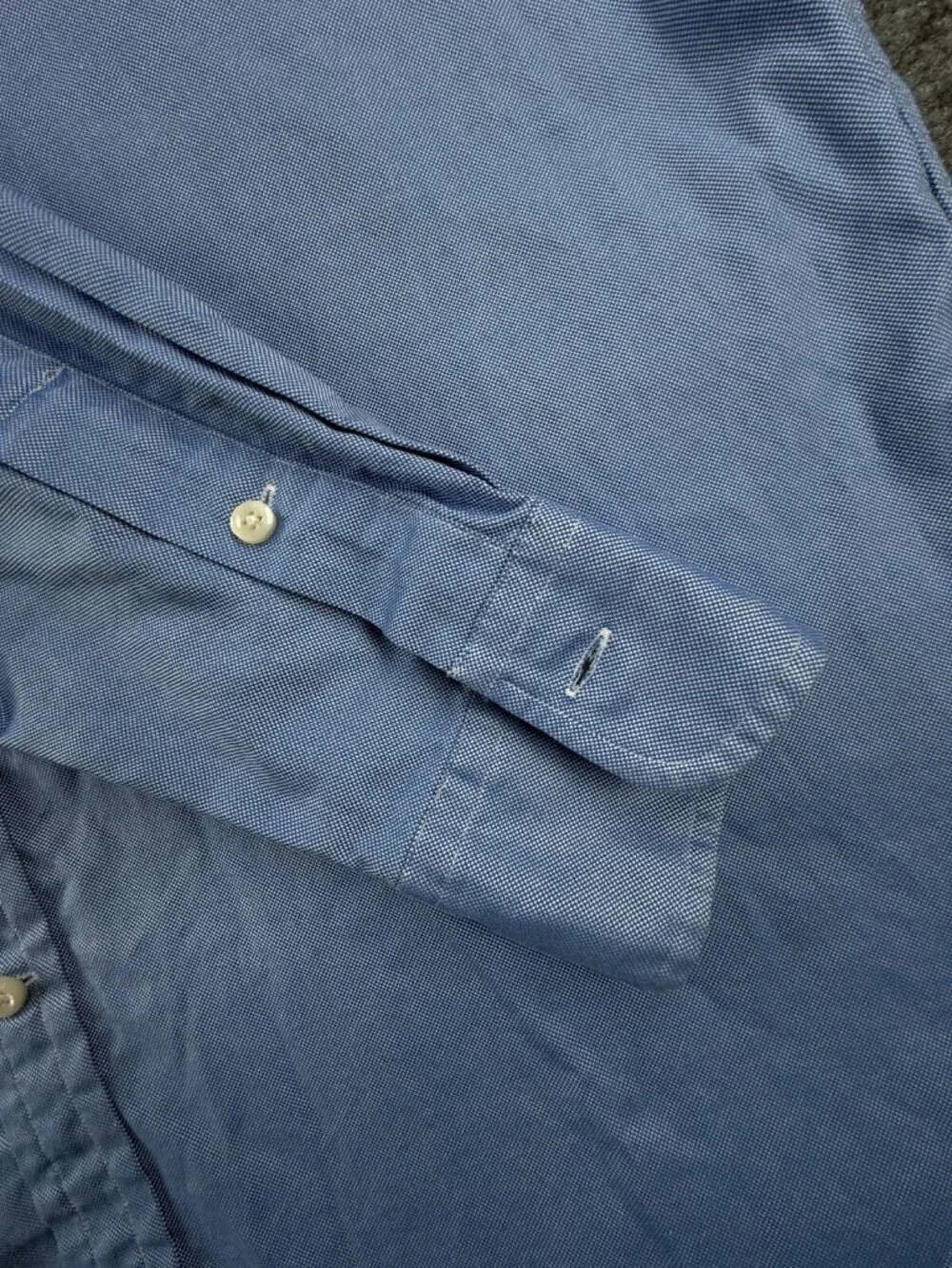 Polo Ralph Lauren RL OXFORD Blue Large Long Sleeve Button Up Shirt Men Cotton
